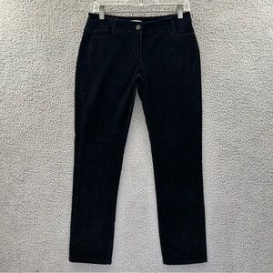 J.‎ Jill Corduroy Mid Rise Slim Straight Leg Pants Black Women's 2 Petite x 28